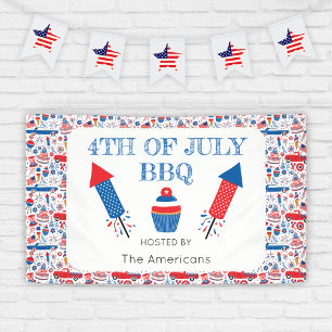 4th of July BBQ American Banner