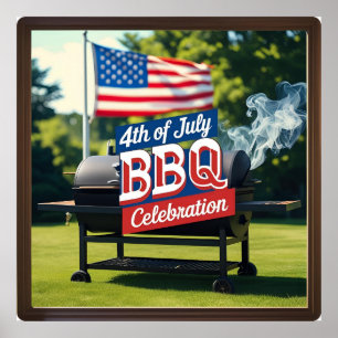 4th of July BBQ Celebration Poster