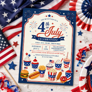 4th of July BBQ Cookout Party Invitation