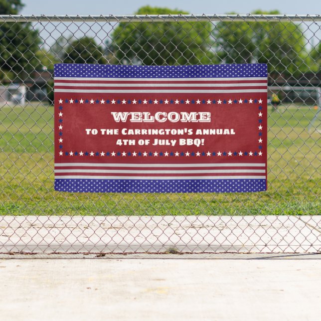 4th of July BBQ (customisable) Banner (Insitu)
