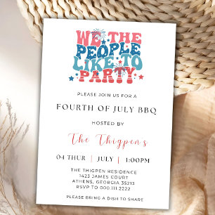 4th Of July BBQ Invitation, 4th of July Invitation