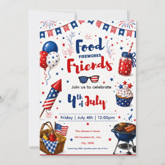 4th of July BBQ Invitation: Editable Party Invite