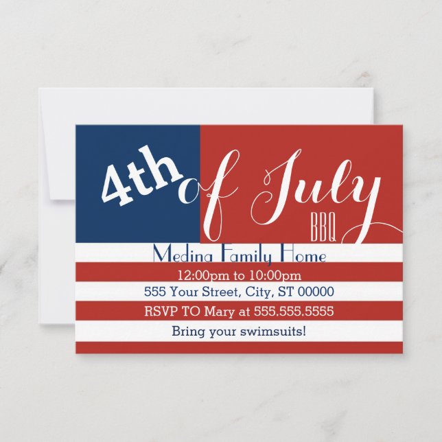 4th of July BBQ Invites (Front)