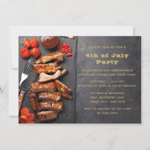 4th of July BBQ Party Invitation