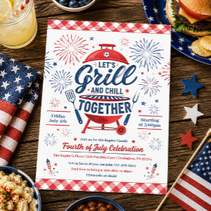 4th of July BBQ Party Invitation