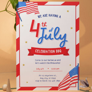 4th of July BBQ Party Invitation