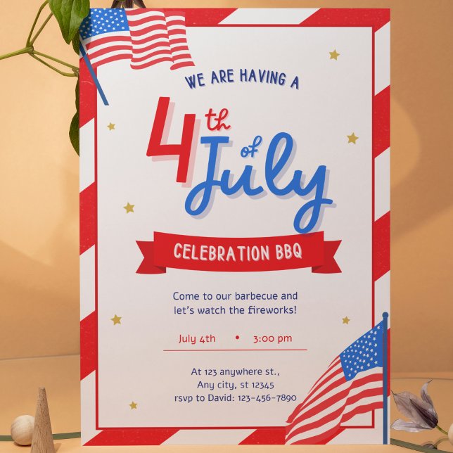 4th of July BBQ Party Invitation (Creator Uploaded)