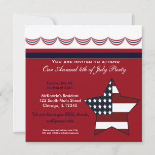 4th of July BBQ Party Invitation