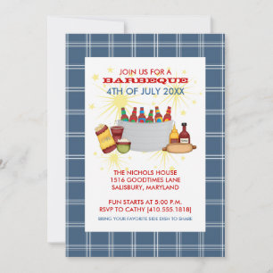 4th of July BBQ Party Invitations