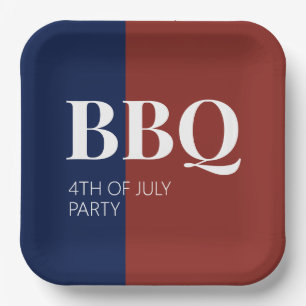 4th of July BBQ Party Paper Plate