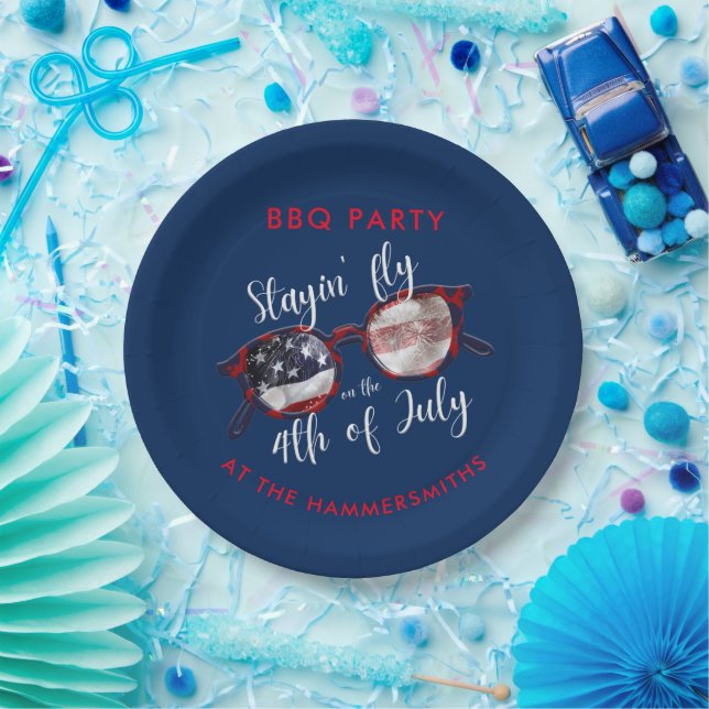 4th of July BBQ Party Paper Plate (Party)