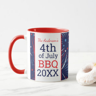 4th of July BBQ Personalised Family Gathering Mug
