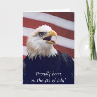 4th of July b'day eagle & flag