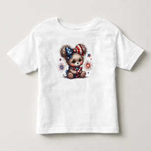 4th of July Bear Toddler T-Shirt