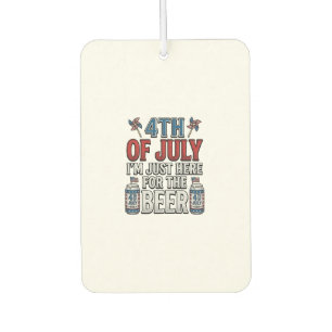 4th of July Beer Vintage Patriotic Shirt Design_1 Car Air Freshener