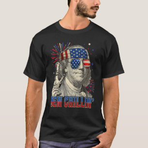 4th Of July Ben Chillin Stoner Ben Franklin Meric T-Shirt