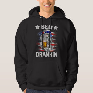 4th Of July Ben Drankin Drinking Beer Benjamin Fra Hoodie