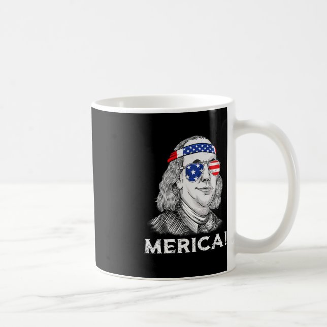 4th Of July Ben Franklin Merica USA Boys Girls Kid Coffee Mug (Right)