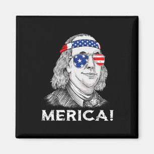 4th Of July Ben Franklin Merica USA Boys Girls Kid Magnet