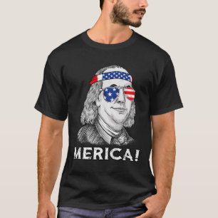 4th Of July Ben Franklin Merica USA Boys Girls Kid T-Shirt