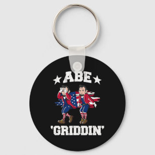 4th Of July Benjamin Franklin Griddy Ben Griddin Key Ring