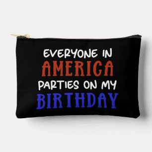 4th of July Birthday Funny   Accessory Pouch