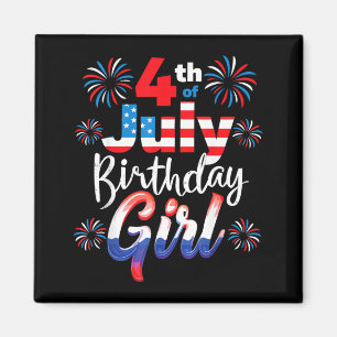 4th of July Birthday Girl Magnet