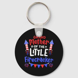 4th Of July Birthday Grandmother Of The Little Fir Key Ring