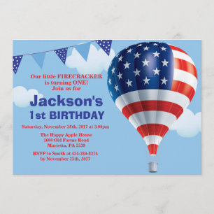 4th of July Birthday Invitation