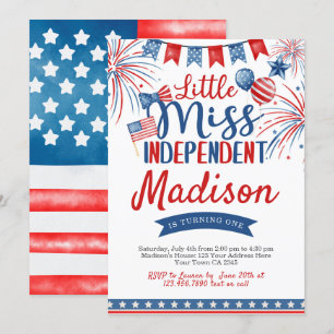 4th of July Birthday Invitation