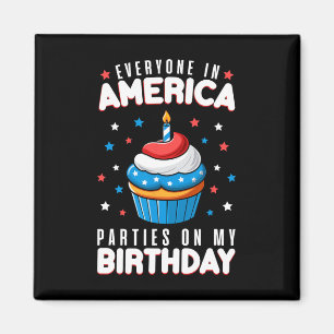 4th Of July Birthday Party Boy Girl Fourth Of July Magnet
