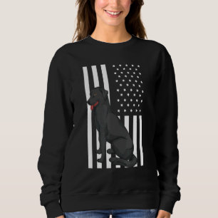 4th Of July Black Labrador Dog Owner Us Flag Blac Sweatshirt