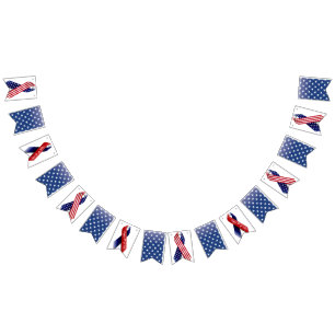 4th of July, Blue with White Stars Bunting Bunting