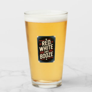 4th of July Booze Party   Red White and Booze Glass