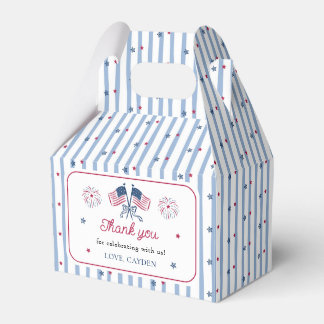 4th of July Boy First Birthday Favour Box