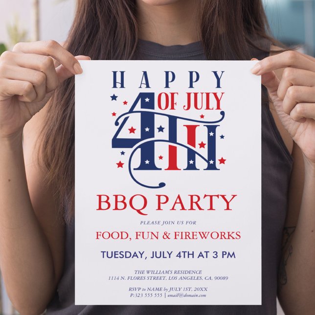 4th of July BQ & Fireworks Party Invite (Creator Uploaded)