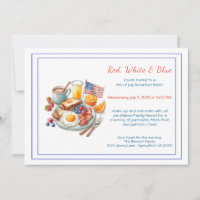 4th of July Breakfast Invitation – Patriotic 