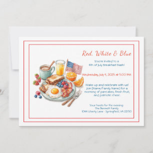 4th of July Breakfast Invitation – Patriotic 