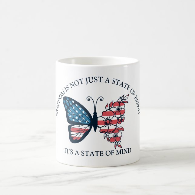 4th of July Butterfly  Coffee Mug (Center)