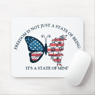 4th of July Butterfly Mouse Mat