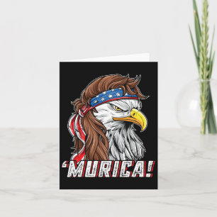4th Of July Byld Eagle Mullet Murica Usa Usa Meric Card