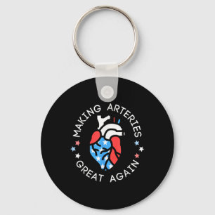 4th Of July Cardiac Nurse Making Arteries Great Ag Key Ring