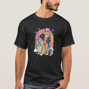 4th Of July Cat Independence Day Patriot Usa T-Shirt