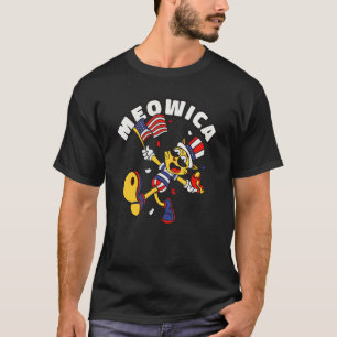 4th Of July Cat Meowica American Flag Patriotic C T-Shirt