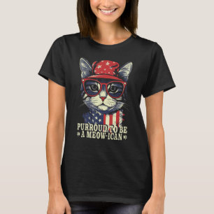 4th of July Cat Purroud To Be A Meowican, Patrioti T-Shirt