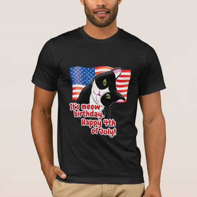 4th of July Cat T-Shirt (Front)