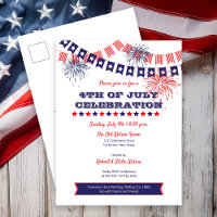 4th of July Celebration Fireworks | Bunting Invite