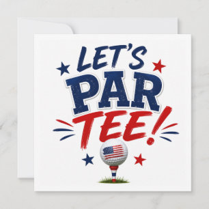 4th of July Celebration for Golfer  Invitation