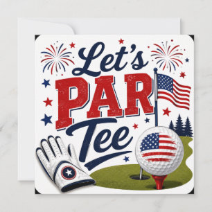 4th of July Celebration for Golfer  Invitation