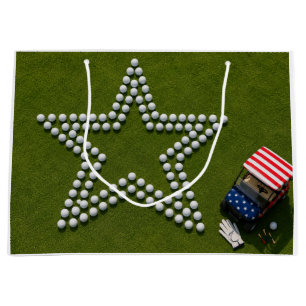 4th of July Celebration for Golfer  Large Gift Bag